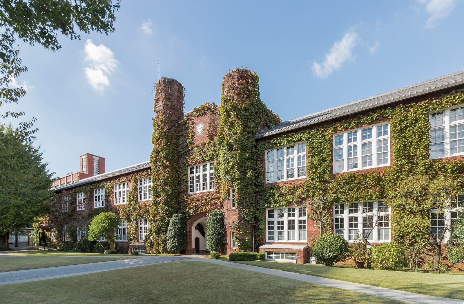 Rikkyo University's ivy-covered red-brick main building